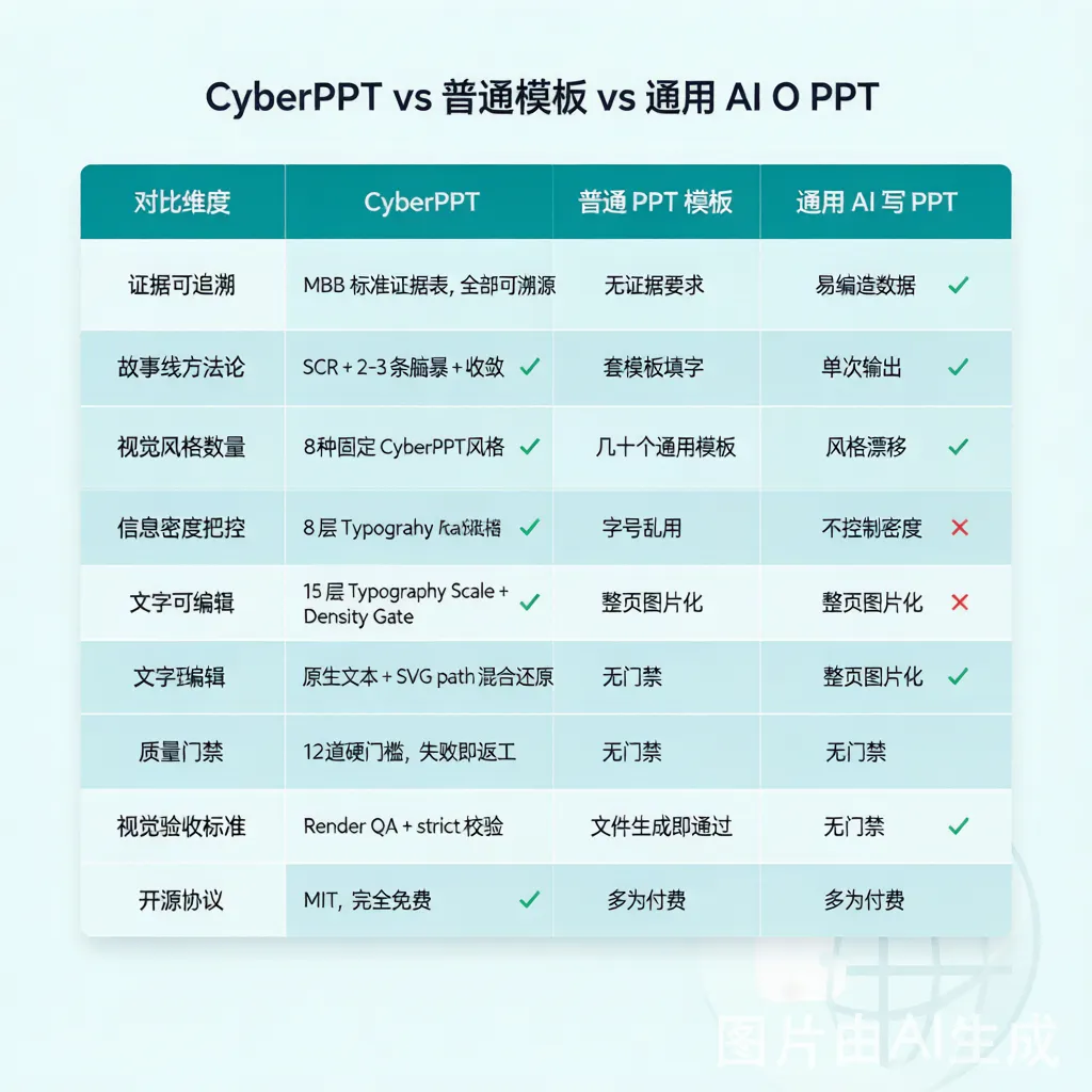 竞品对比表