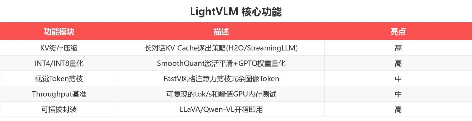 LightVLM 核心功能
