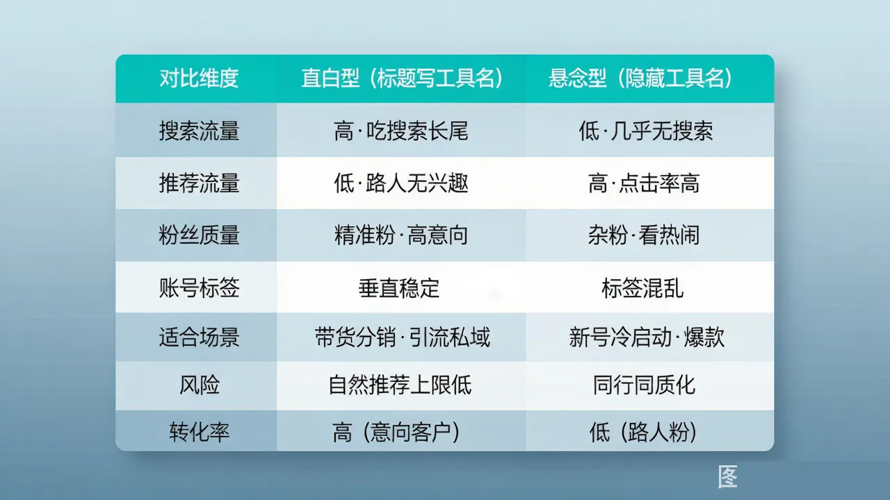 两种标题对比图