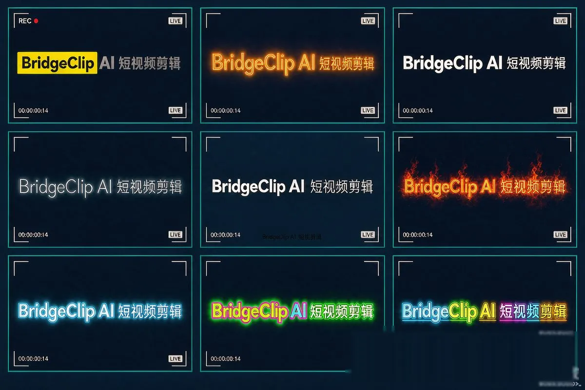 9种字幕样式预览