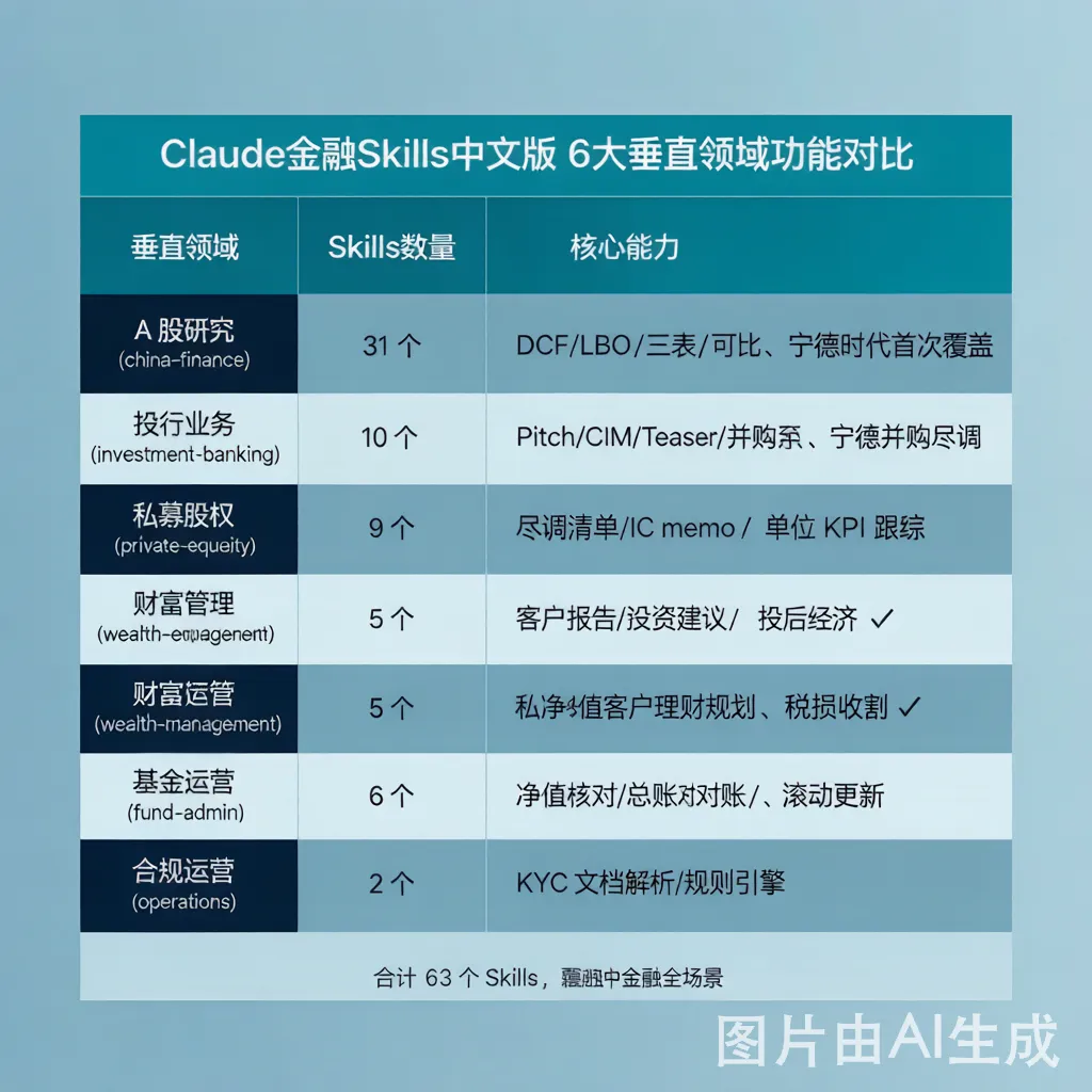 功能对比表