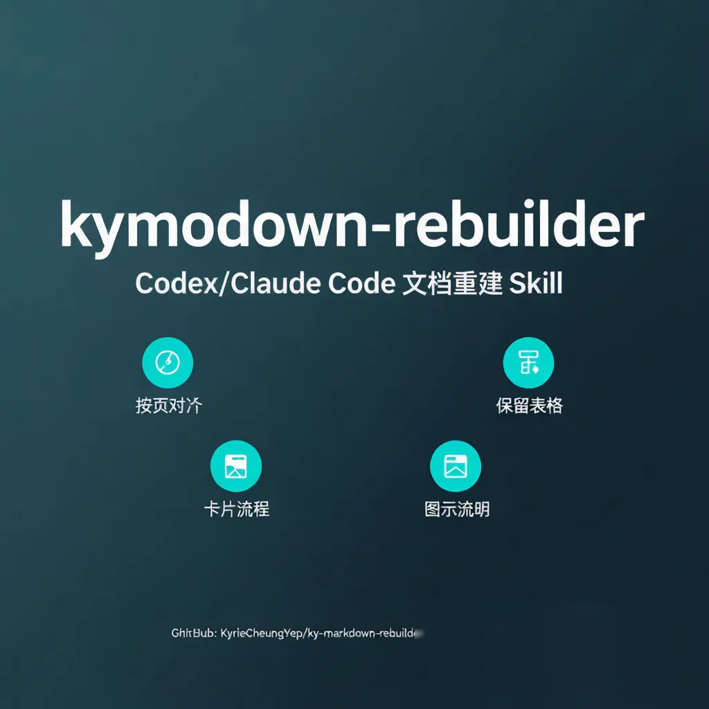 ky-markdown-rebuilder — Codex/Claude Code 文档重建 Skill