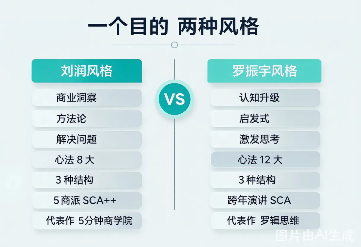 刘润 vs 罗振宇 双风格对比