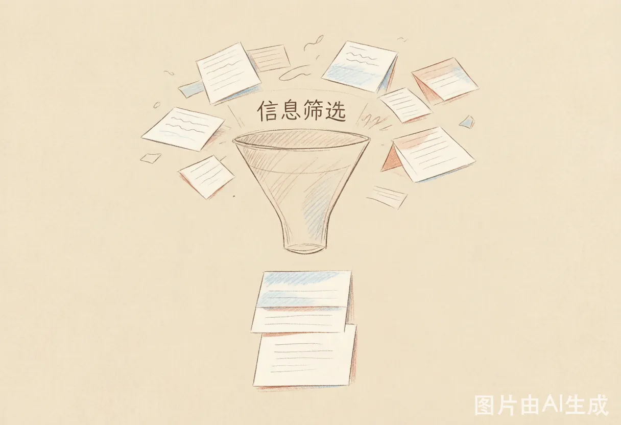 信息漏斗筛选示意图
